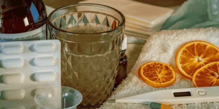 manage fever body aches fatigue from flu